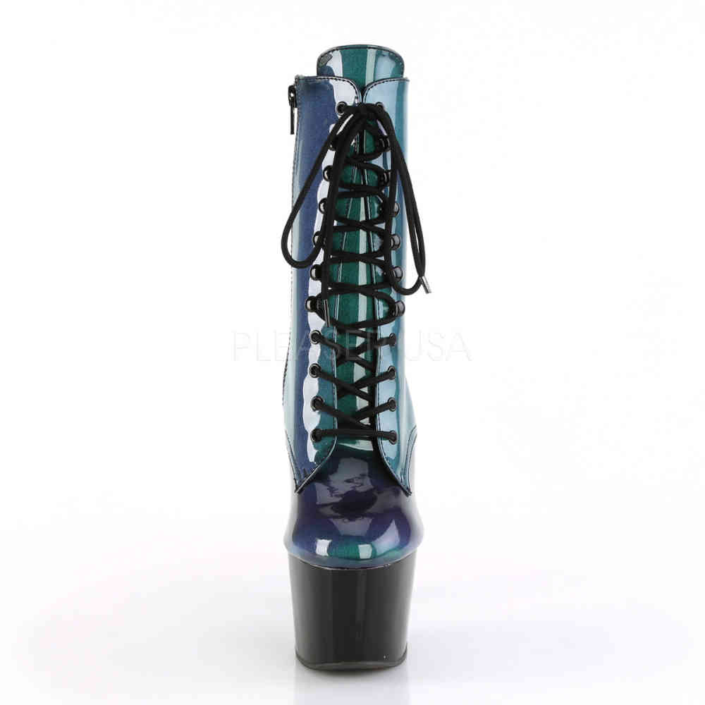 Pleaser - ADORE-1020SHG Bottes de plate-forme, Pole dance chaussures - Chaussures de pole dance - Violet/Vert